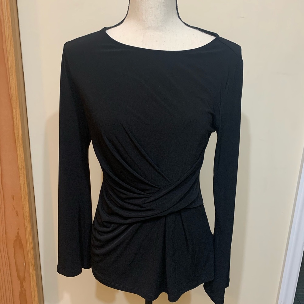 Ellen Tracy black long sleeve top